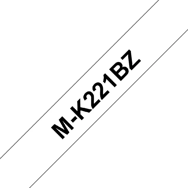 Labeltape Brother Ptouch MK221BZ 9mm wit