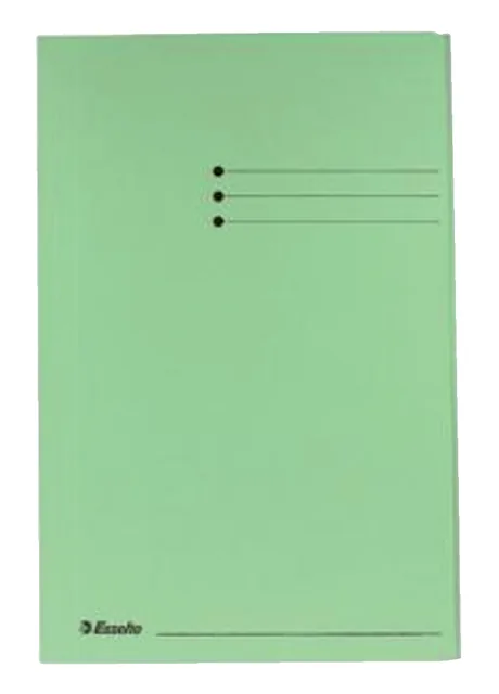Dossiermap Esselte folio 3klep manilla 275gr groen