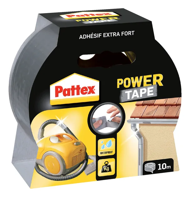 Plakband Pattex 50mmx10m power tape grijs