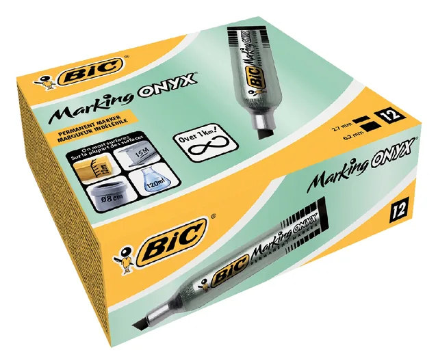 Viltstift Bic 1481 onyx schuin M zwart