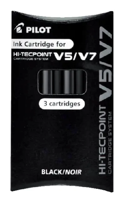 Inktpatroon PILOT Begreen Hi-Tecpoint V5/V7 zwart