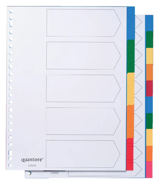 Tabblad Quantore 23rings pp 10-delig assorti