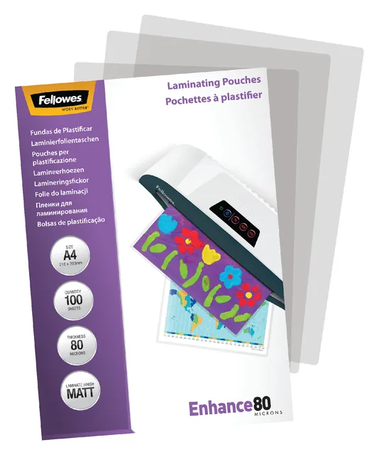 Lamineerhoes Fellowes A4 2x80micron mat