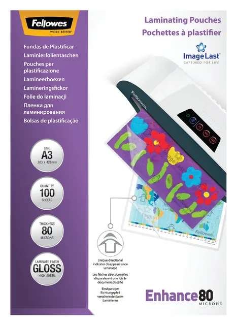Lamineerhoes Fellowes A3 2x80micron glans
