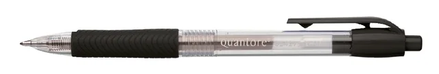 Gelschrijver Quantore grip drukknop 0.7mm zwart