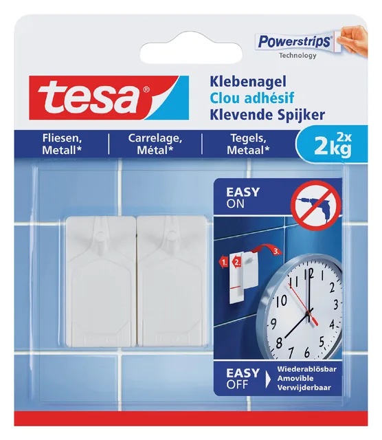 Klevende Spijker tesa tegels metaal 2kg wit