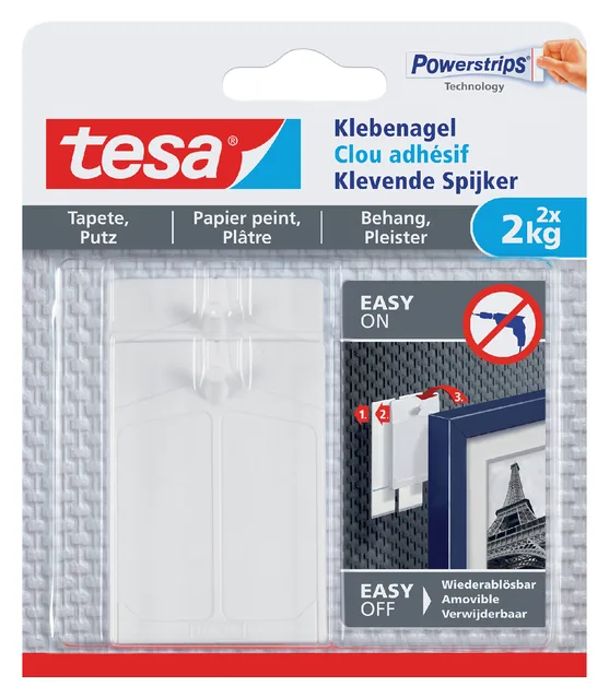 Klevende spijker tesa behang pleister 2kg