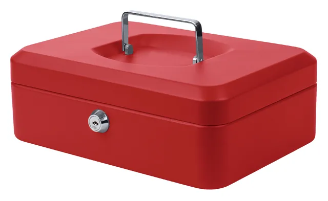 Geldkist pavo 250x180x90mm rood