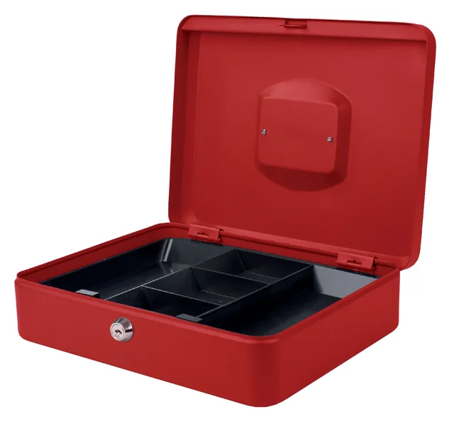 Geldkist pavo 300x240x90mm rood