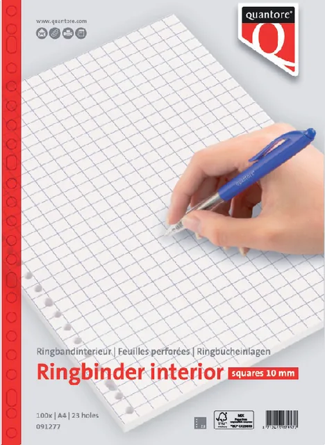 Interieur Quantore A4 23r 70gram ruit 10mm 100vel