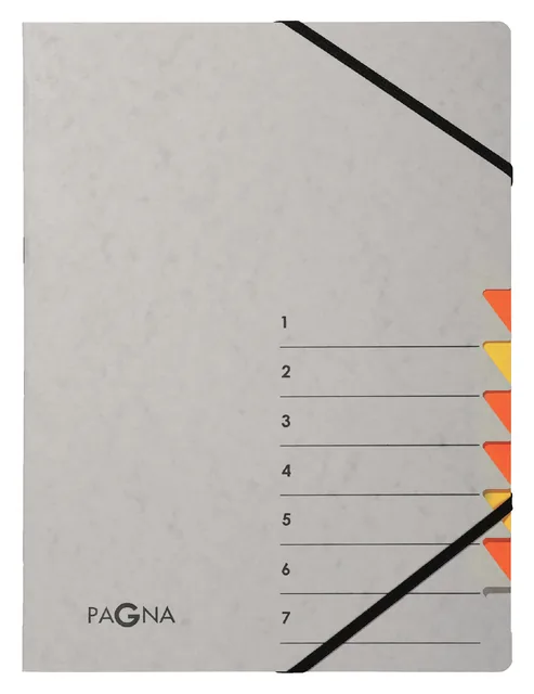Sorteermap Pagna Easy A4 7tabs geel oranje