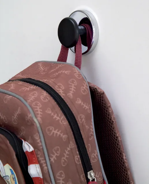Magneet met knop MAUL Ø65mm trekkracht 12kg chr/zw