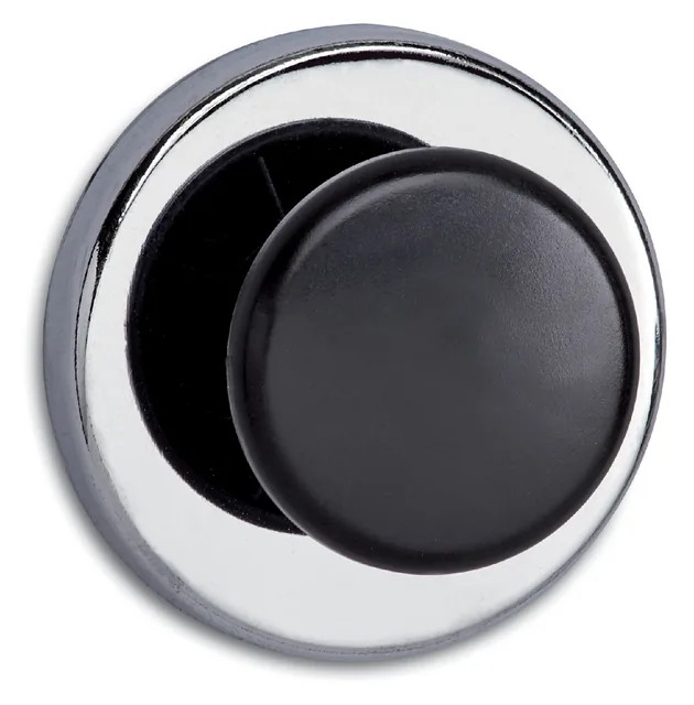 Magneet met knop MAUL Ø65mm trekkracht 12kg chr/zw