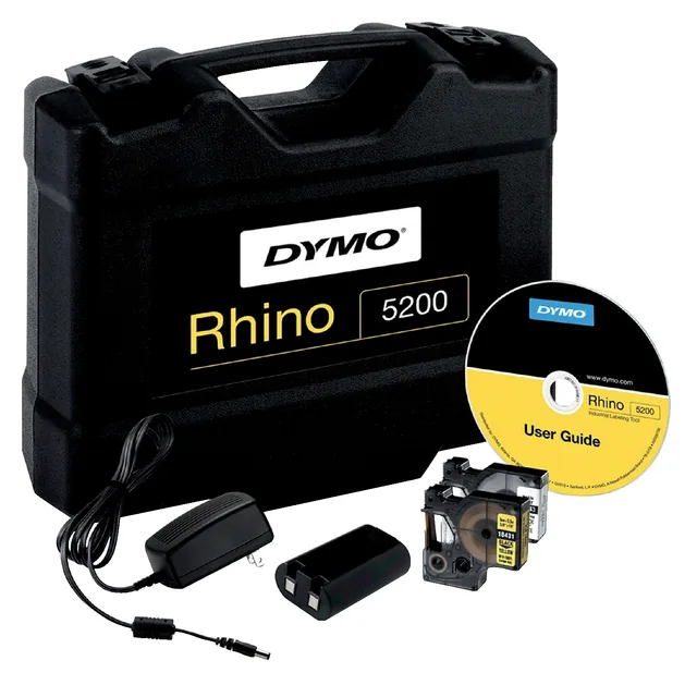 Labelprinter Dymo Rhino 5200 abc 19mm geel koffer