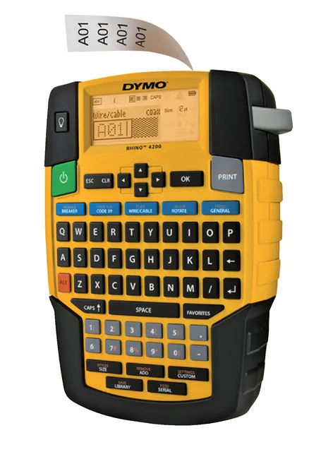 Labelprinter Dymo Rhino 4200 qwerty 19mm geel
