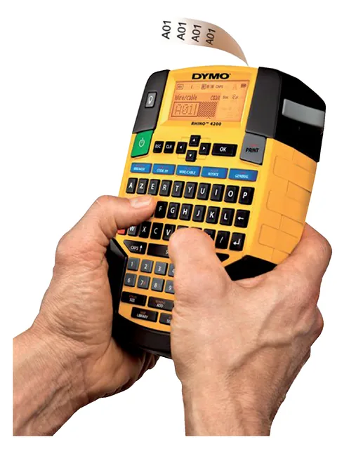 Labelprinter Dymo Rhino 4200 azerty 19mm geel