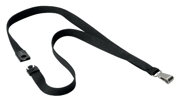 Textielkoord Durable karabijnh softcolor zw 10st
