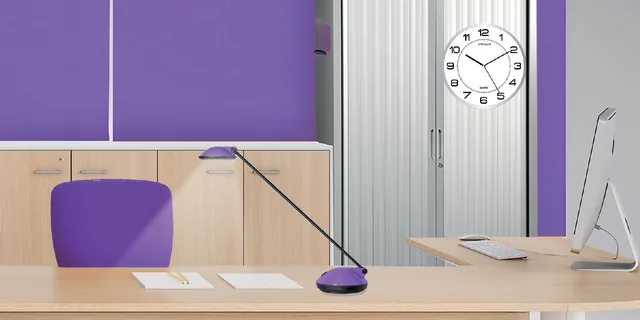 Wandklok Unilux Magnet dia 30.5cm lichtgrijs/wit