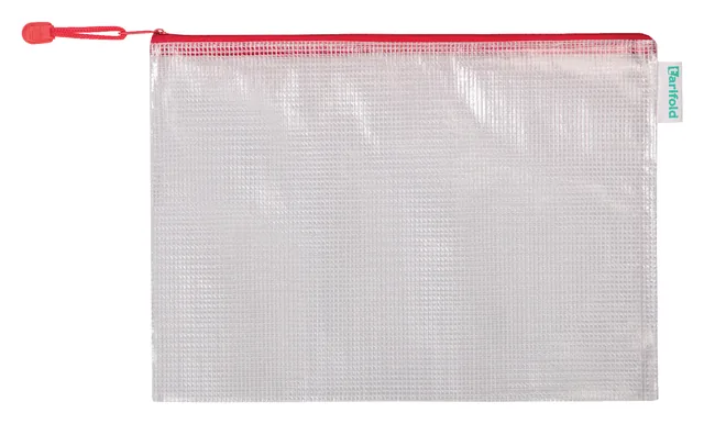 Opbergtas Tarifold met rits 330x240mm PVC rd