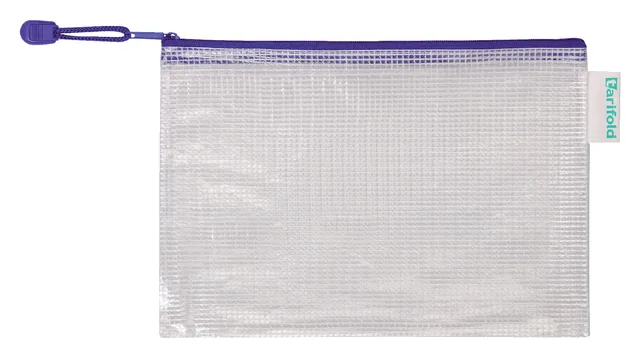 Opbergtas Tarifold met rits 235x165mm PVC bl