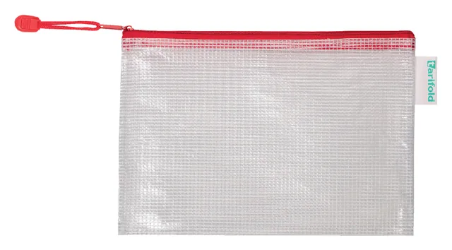 Opbergtas Tarifold met rits 235x165mm PVC rd