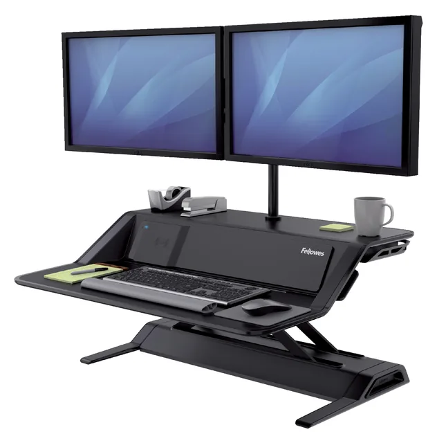 Zit Sta werkplek Fellowes Lotus DX zwart