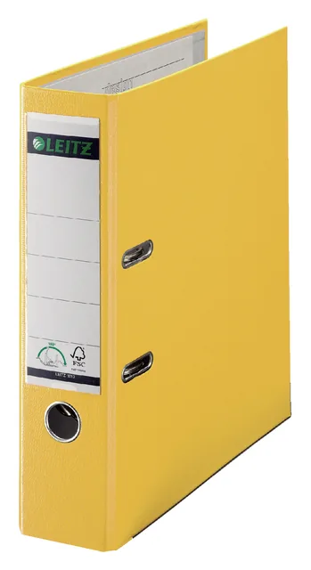 Ordner Leitz 1010 180° 80mm PP A4 geel