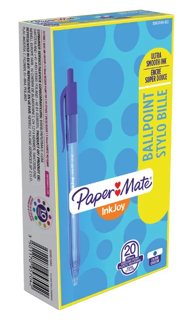 Balpen Papermate Inkjoy 100 RT M blauw