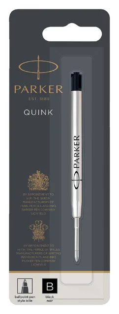 Balpenvulling Parker Quink breed zwart