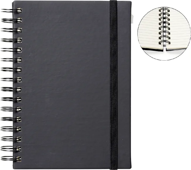 Notitieboek Quantore A5 sp lijn 192pg 80gr zwart
