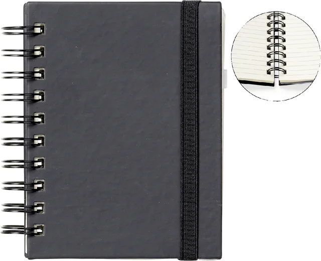 Notitieboek Quantore A6 sp lijn 192pg 80gr zwart