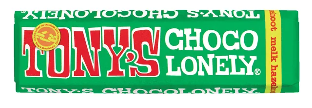 Chocolade Tony Chocolonely hazelnoot reep 47gr
