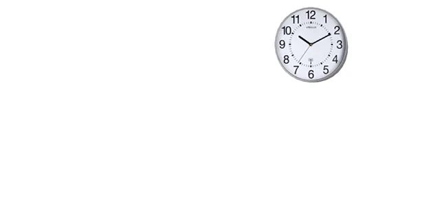 Wandklok Unilux Maxi radio dia 37.5cm lgrijs/wit