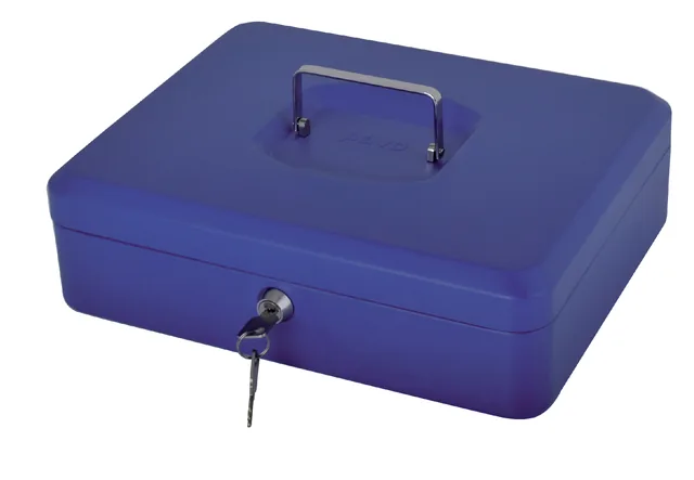 Geldkist Pavo met muntsorteerbak 300x240x90mm bl