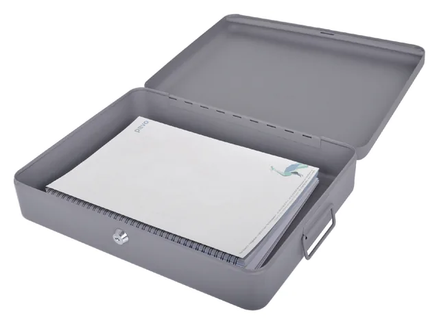 Documentenkist pavo 370x280x90mm donkergrijs