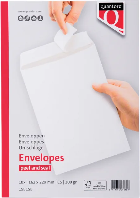 Envelop Quantore akte C5 162x229 100gr zk wt