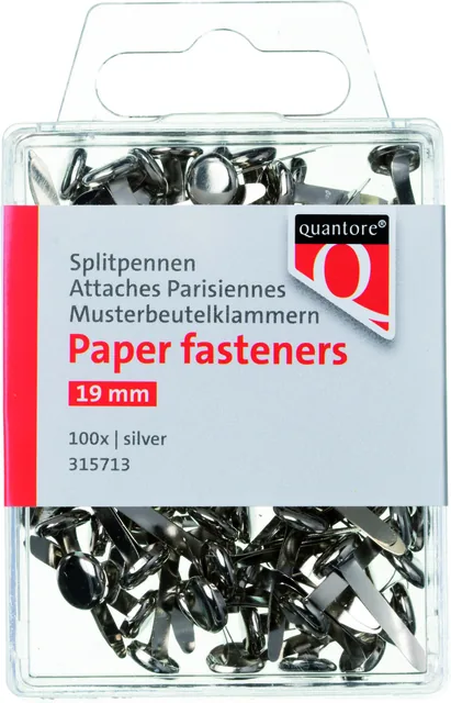 Splitpen Quantore blister 19mm Zilver