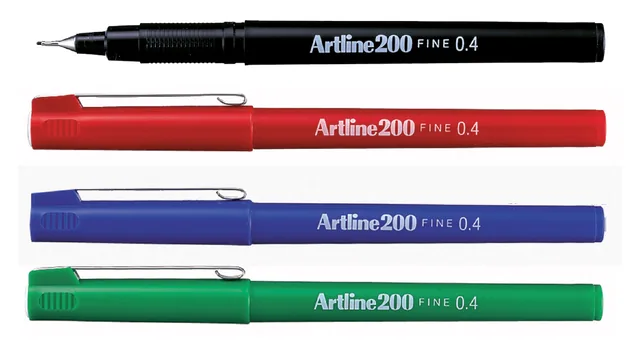 Fineliner Artline 200 rond F blauw