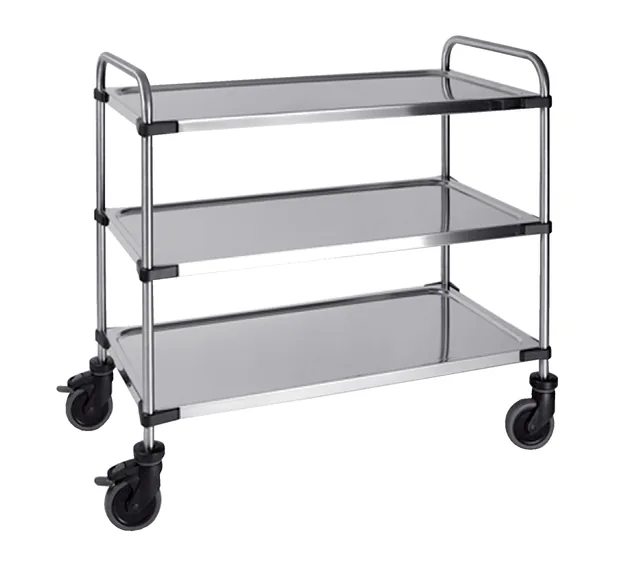 Serveerwagen 3 plateaus 870x570x950mm