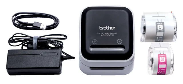 Labelprinter Brother CZ VC500W desktop 50mm wit