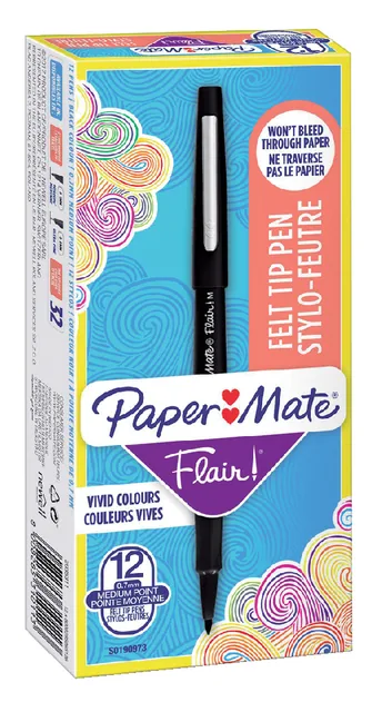 Fineliner Papermate Flair Original M zwart