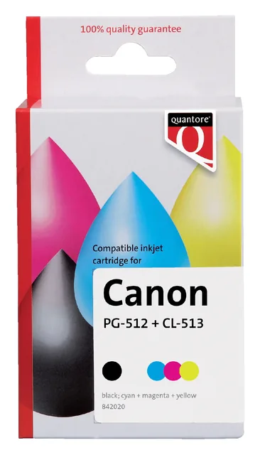 Inktcartridge Quantore Canon Pg-512 Cl-513 zw+kl
