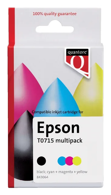 Inktcartridge Quantore Epson T071540 zwart kleur