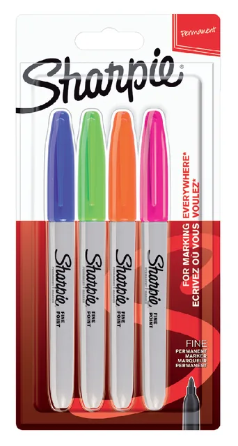 Viltstift Sharpie F fun 4st assorti