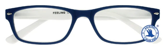 Leesbril I Need You +1.00dpt Feeling blauw-wit