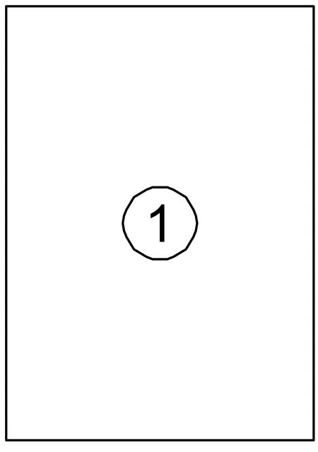Etiket Quantore 210x297mm 100st