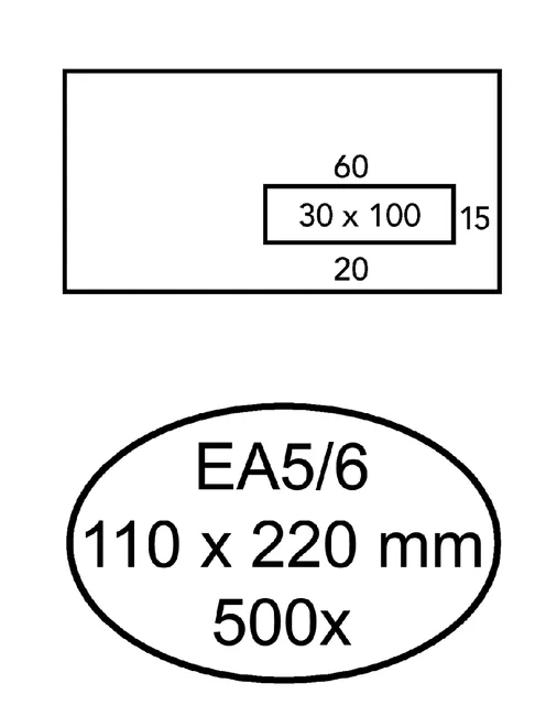 Envelop Quantore venster EA5/6 vr30 80gr wt