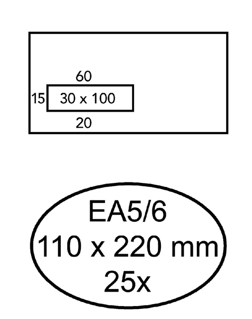 Envelop Quantore venster vl EA5/6 110x220 80gr zk