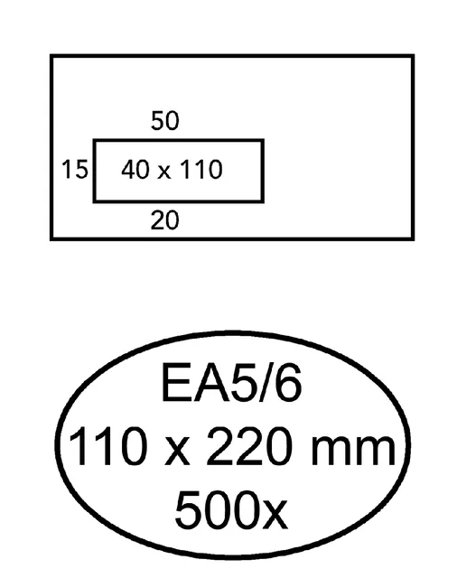 Envelop Quantore venster EA5/6 vl45 zk 80gr wt