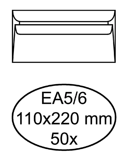 Envelop Quantore bank EA5/6 110x220 80gr zk wt